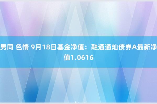 男同 色情 9月18日基金净值：融通通灿债券A最新净值1.0616