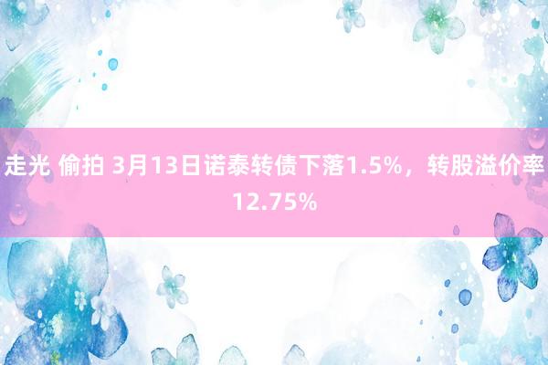 走光 偷拍 3月13日诺泰转债下落1.5%，转股溢价率12.75%
