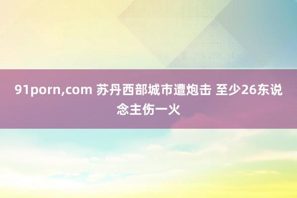 91porn，com 苏丹西部城市遭炮击 至少26东说念主伤一火