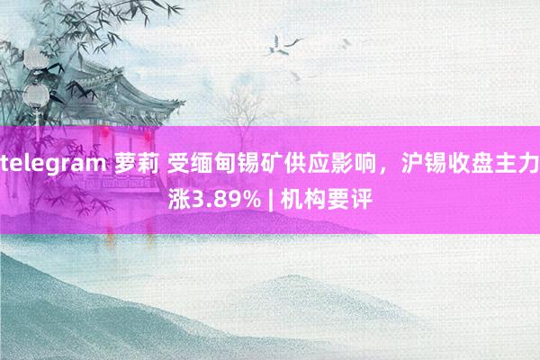 telegram 萝莉 受缅甸锡矿供应影响，沪锡收盘主力涨3.89% | 机构要评